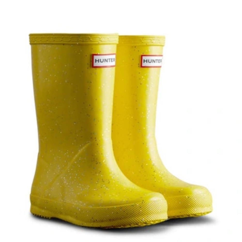 Hunter Classic Yellow Glitter Boots